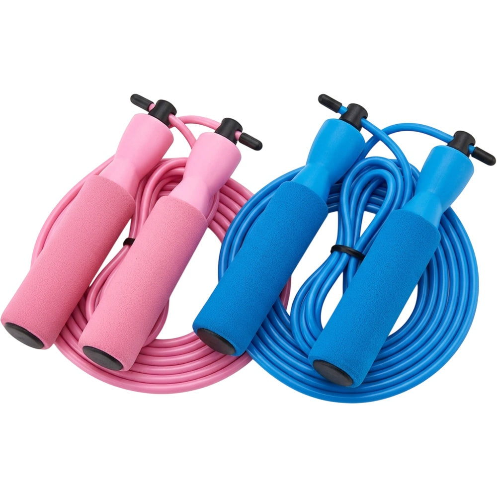 Roomiva Adjustable Jump Rope Pink Blue 2 Pack