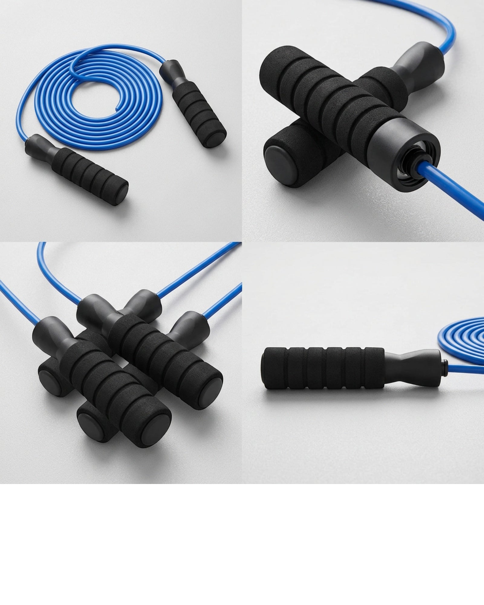 Roomiva Adjustable Jump Rope Blue 3 m Foam Handles
