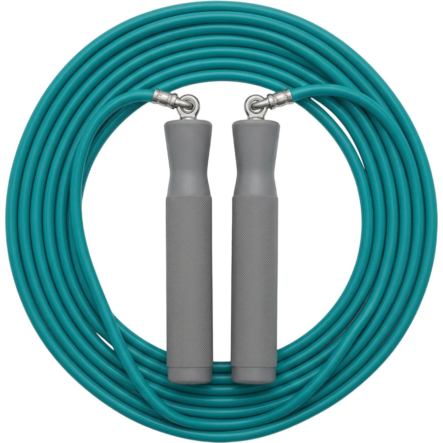 Roomiva Flexturn TPU Jump Rope Adjustable to 8.8 ft Teal Gray