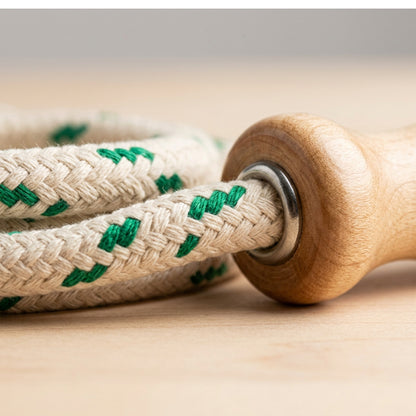Roomiva Mapleloop Braided Cotton Jump Rope 9.2 ft Natural Green - Detail view