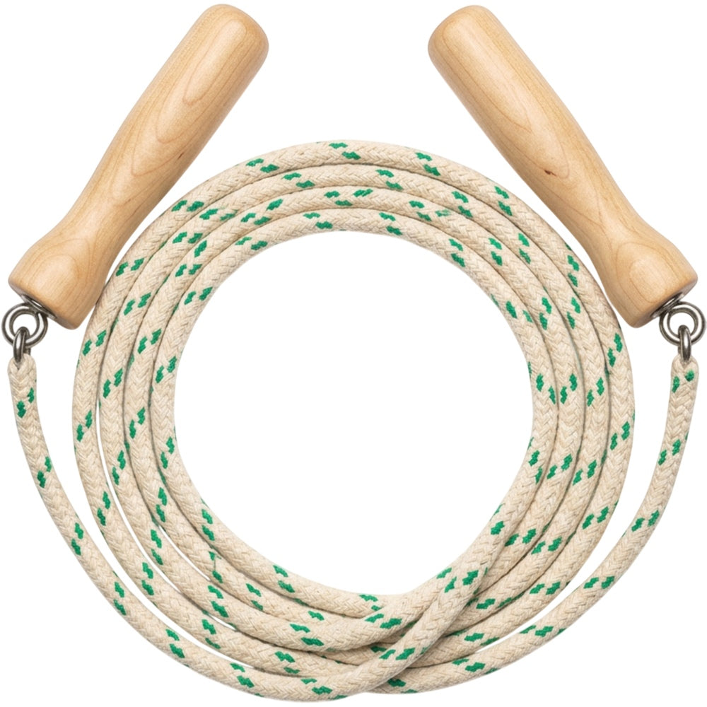 Roomiva Mapleloop Braided Cotton Jump Rope 9.2 ft Natural Green - Product view