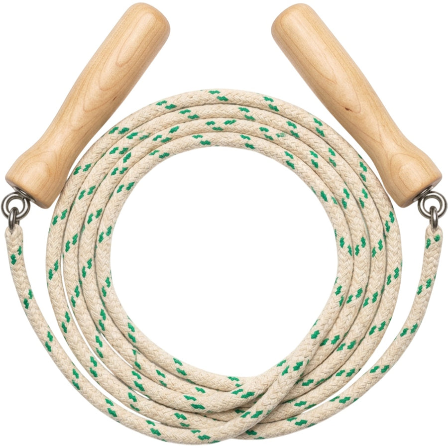 Roomiva Mapleloop Braided Cotton Jump Rope 9.2 ft Natural Green