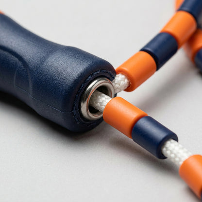 Roomiva Pebbletrack Beaded Jump Rope 8.2 ft Orange Navy - Detail view