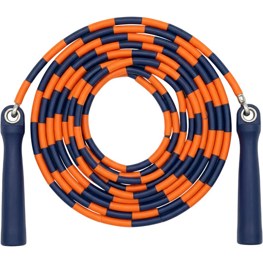 Roomiva Pebbletrack Beaded Jump Rope 8.2 ft Orange Navy - Product view