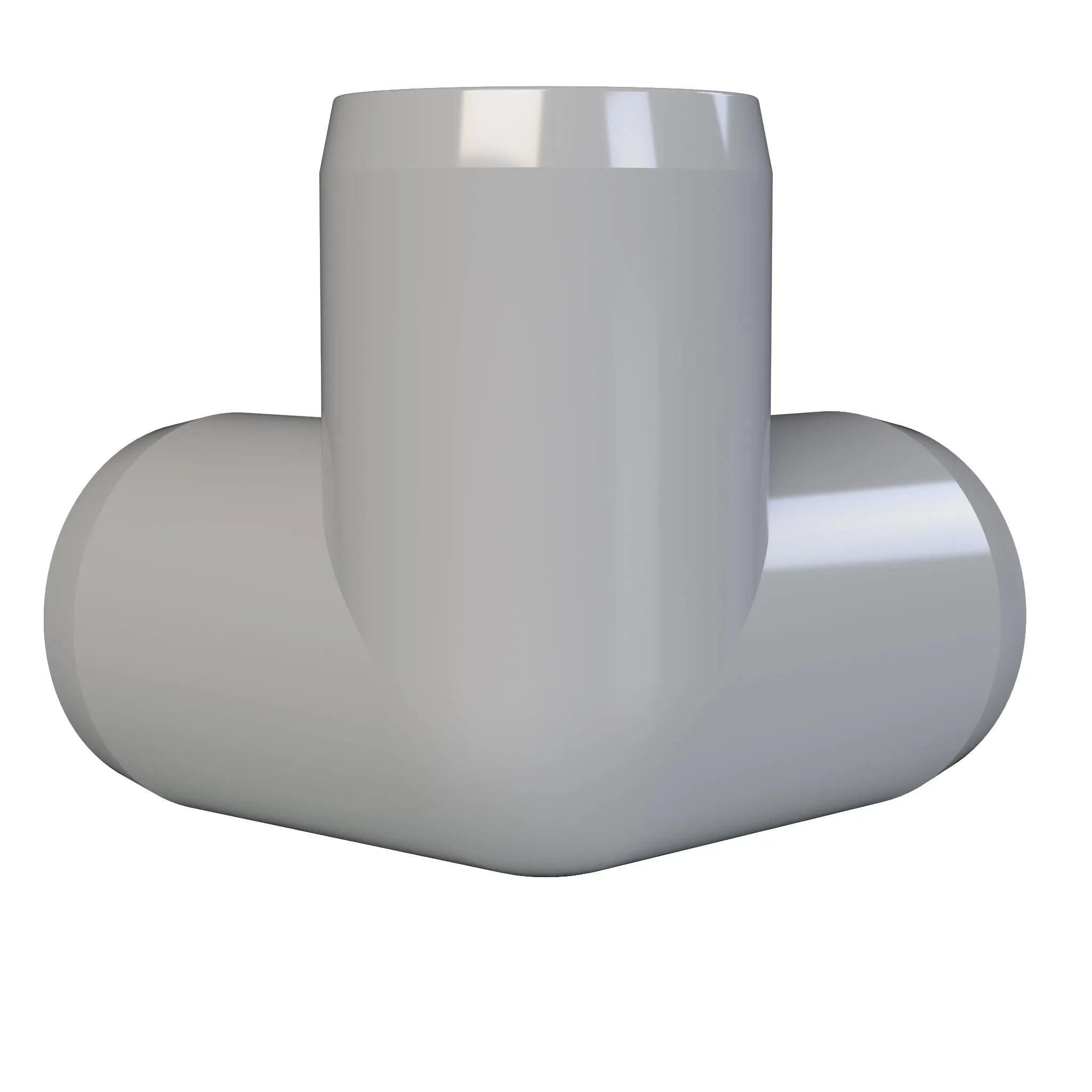 1/2 in. 3-Way PVC Elbow Fitting, Furniture Grade  - Gray