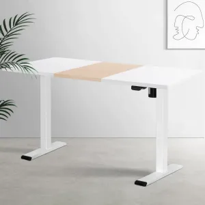 140cm Electric Standing Desk Sit Stand Desks - White & Pine