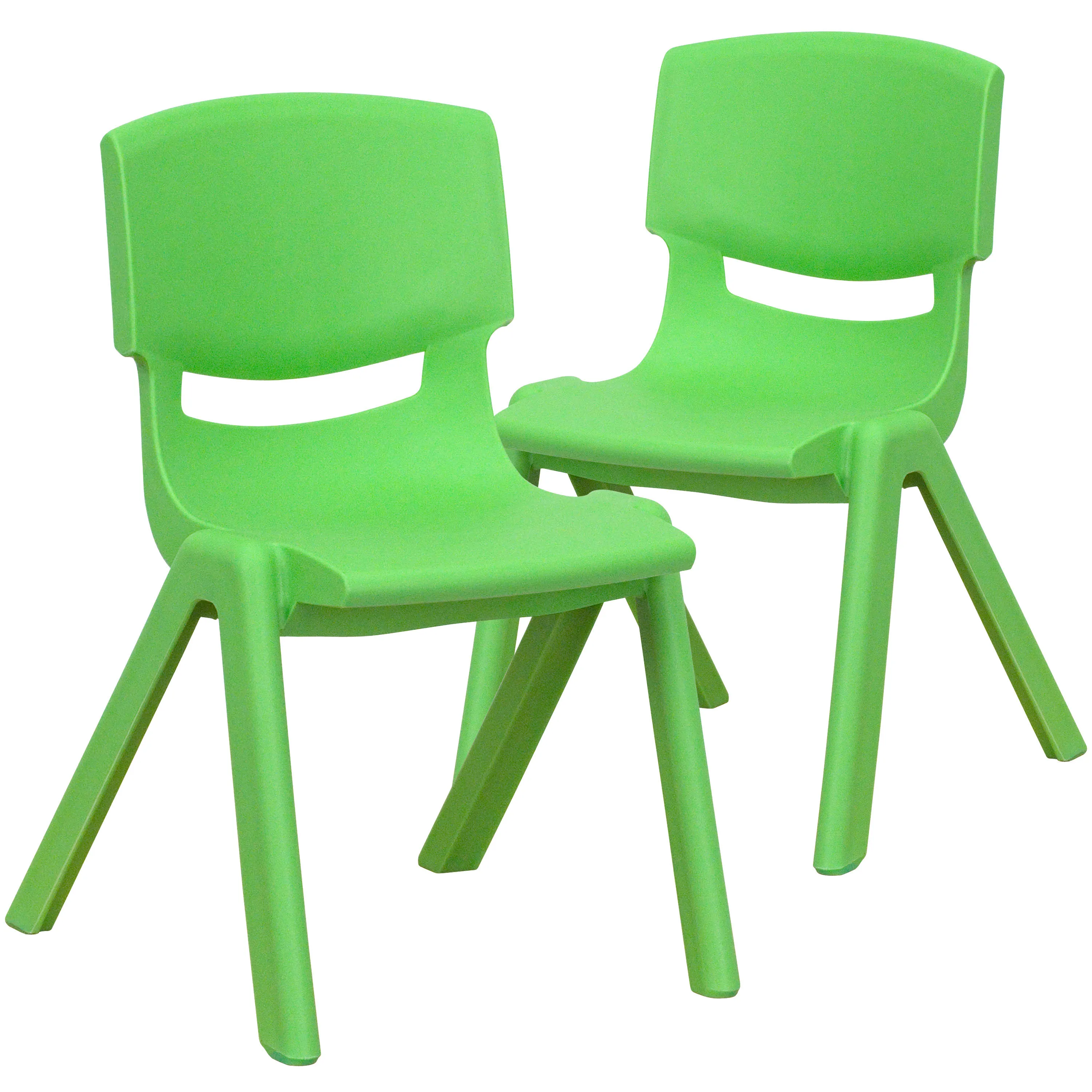 2 Pack Plastic Stackable School Chair with 12" Seat Height