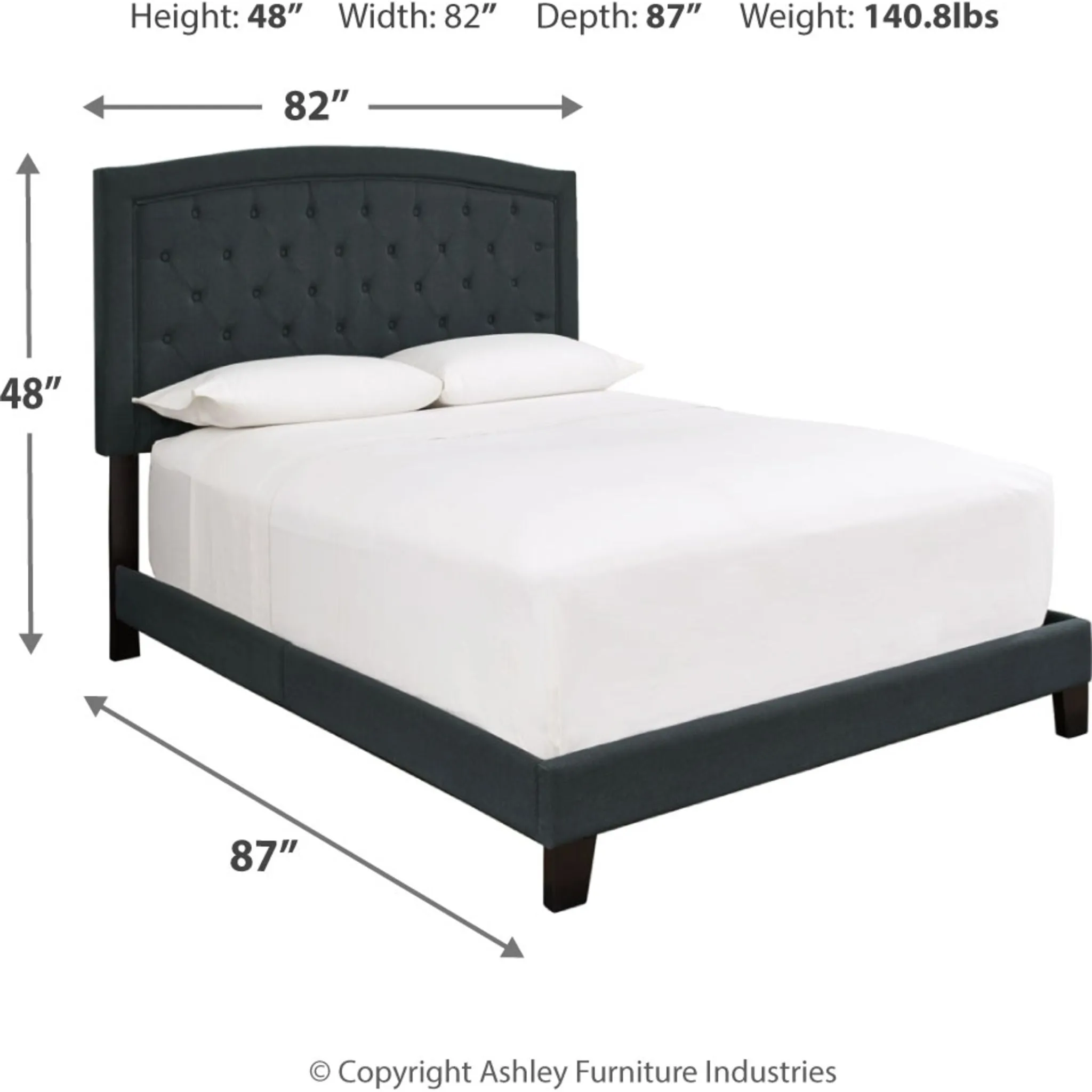 Adelloni 3 Piece King Upholstered Bed