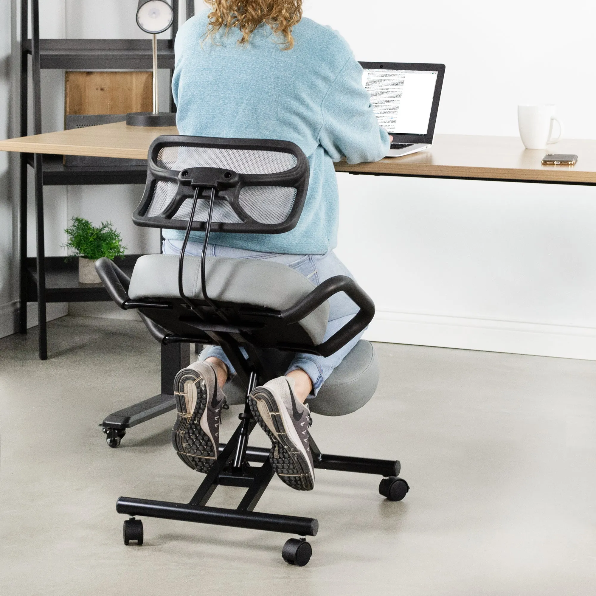 Adjustable Ergonomic Kneeling Chair with Back Support