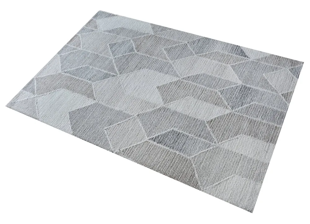 Alika Modern Grey Wool Rug