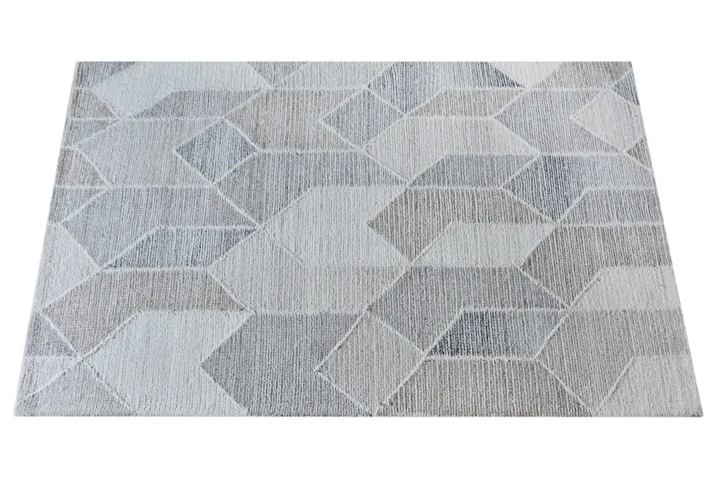 Alika Modern Grey Wool Rug