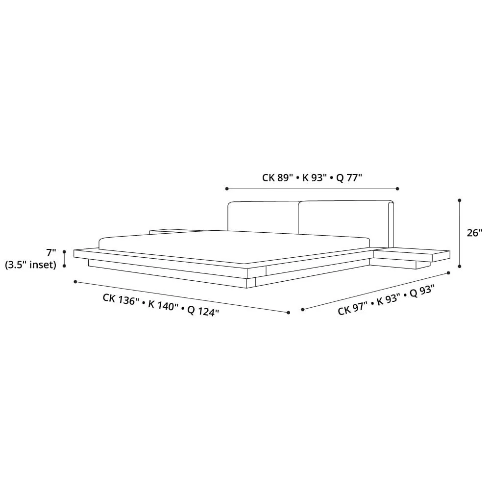 Arata Japanese Platform Bed