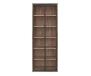 Arren High Bookcase with Glass Doors