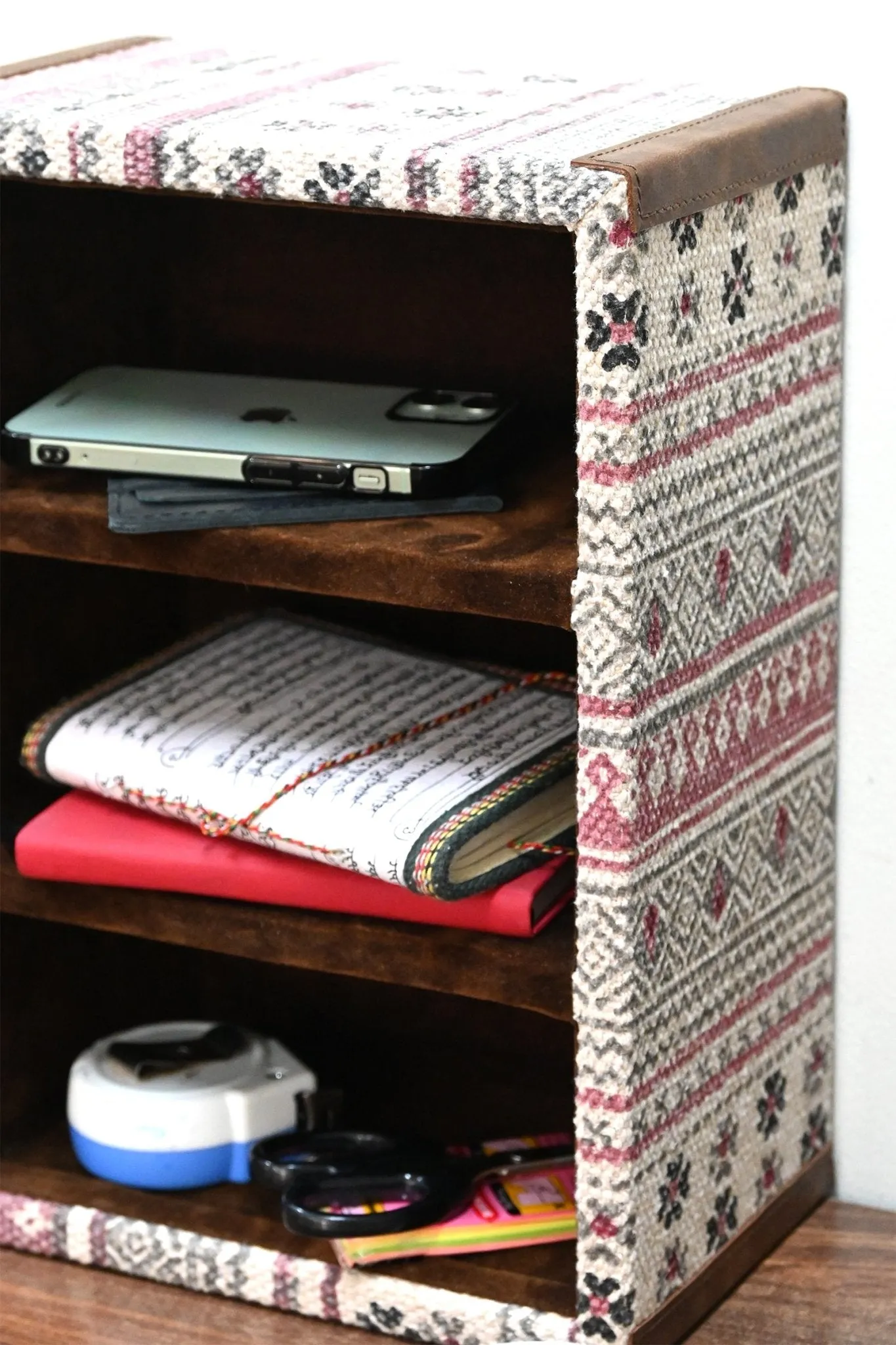 AZTEC-  COTTON PRINTED CABINET FOR DESK  ACCESSORIES