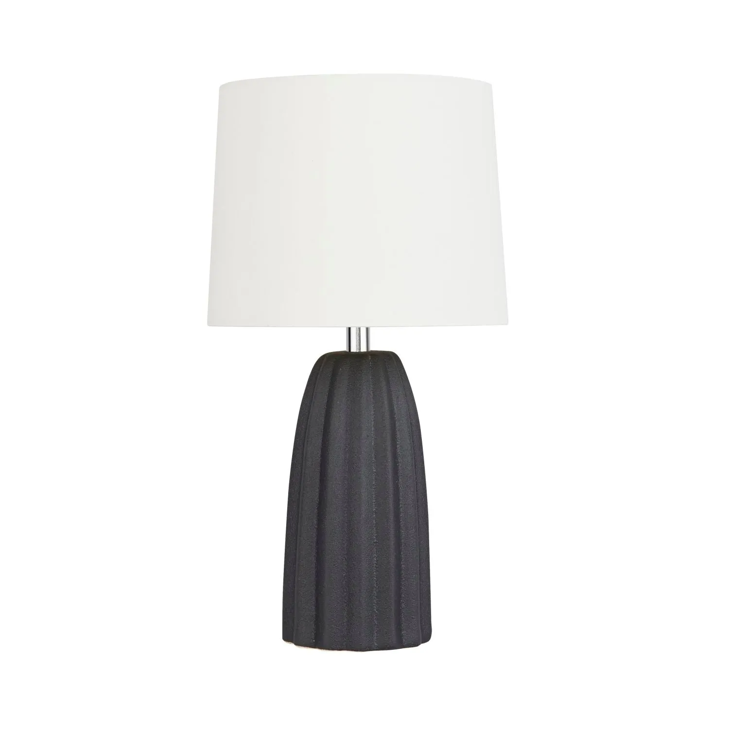 Black Textured Ceramic Table Lamp