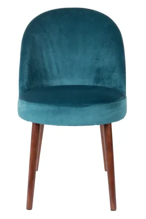 Blue Velvet Dining Chairs (2) | Dutchbone Barbara