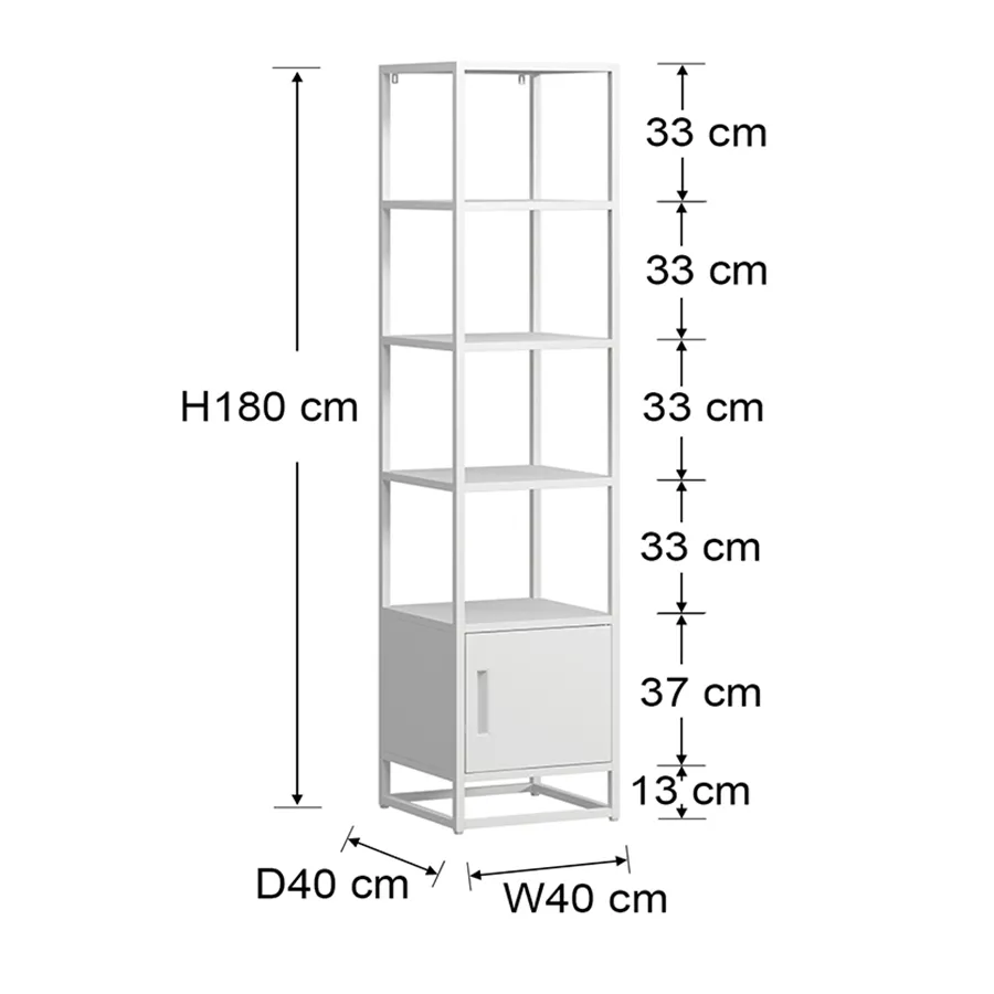 Brussel Narrow Book Shelves Cabinet