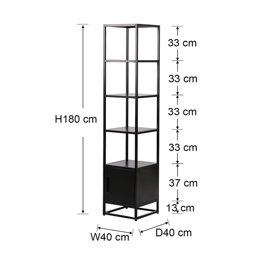 Brussel Narrow Book Shelves Cabinet