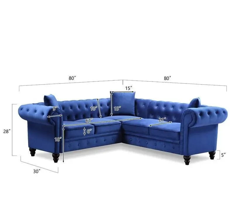 Chesterfield Luxurious Corner Sectional Sofa