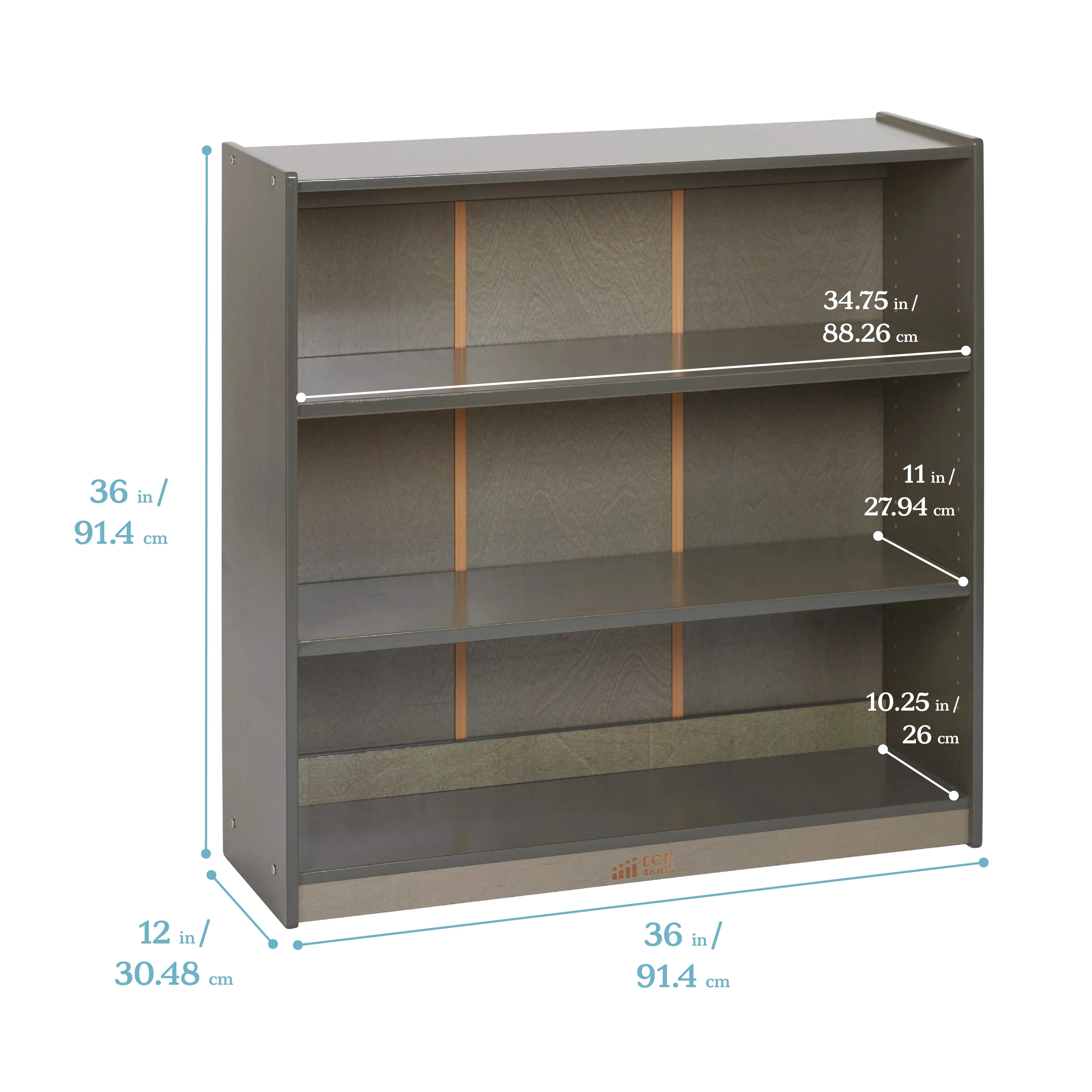 Classic Bookcase, Adjustable Shelves, 36in H