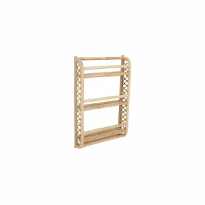 CuddleCo Aria Wave Bookshelf - Rattan