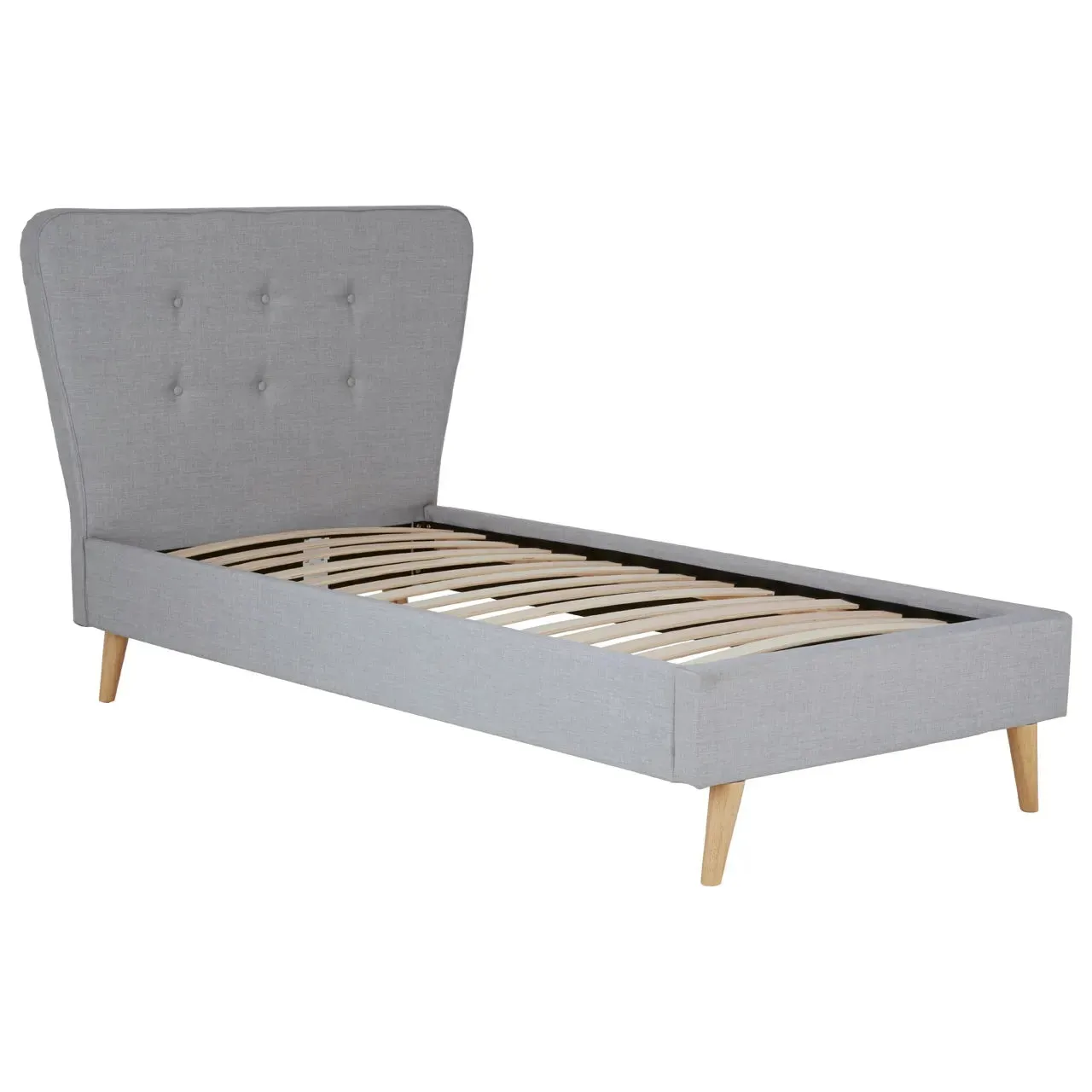 DENMARK SCANDINAVIAN LIGHT GREY SINGLE BED