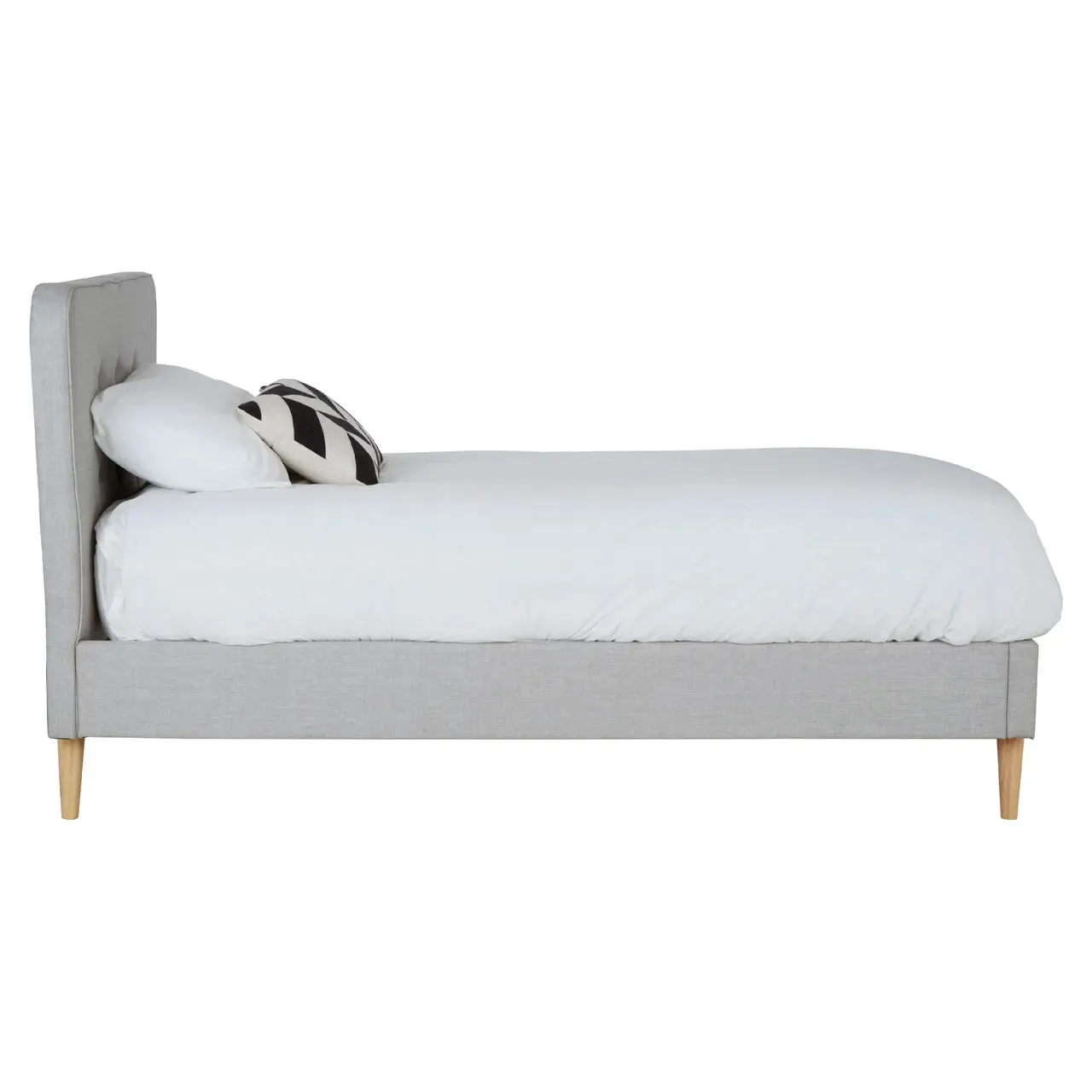 DENMARK SCANDINAVIAN LIGHT GREY SINGLE BED