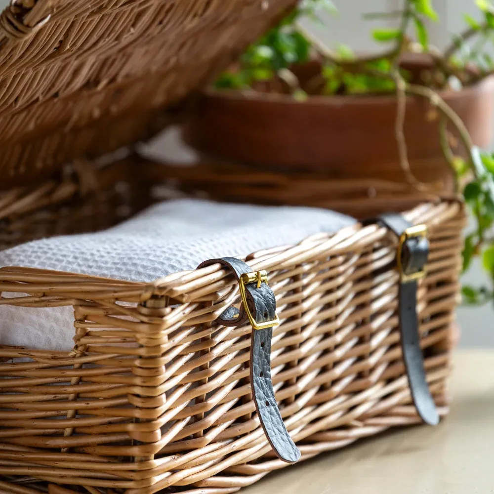 Dinky Traditional Lidded Basket 30cm