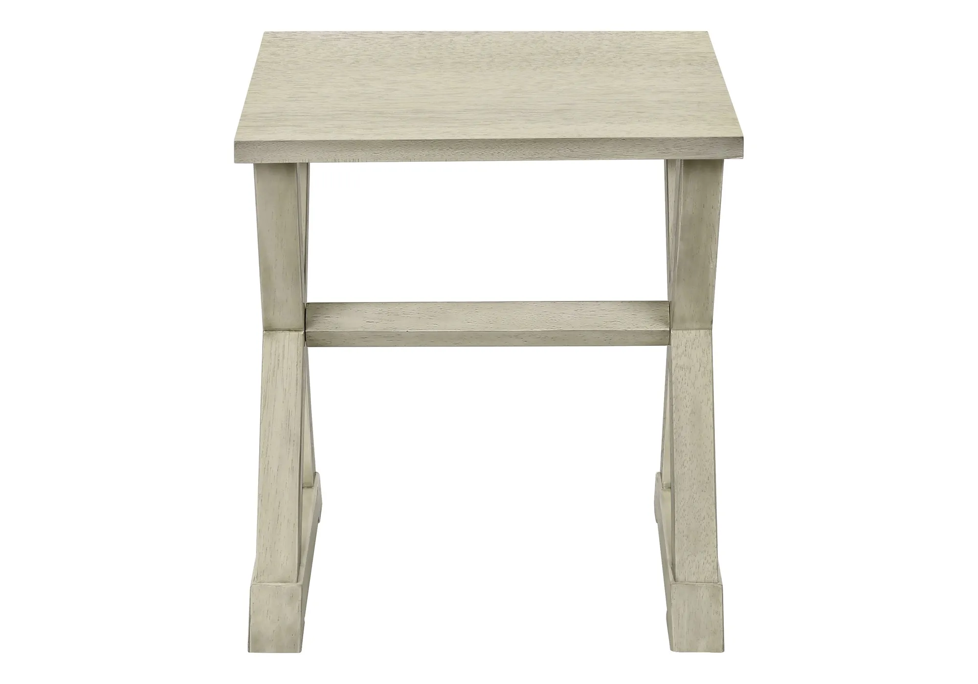 Elegance Square: Antique White Transitional Nightstand