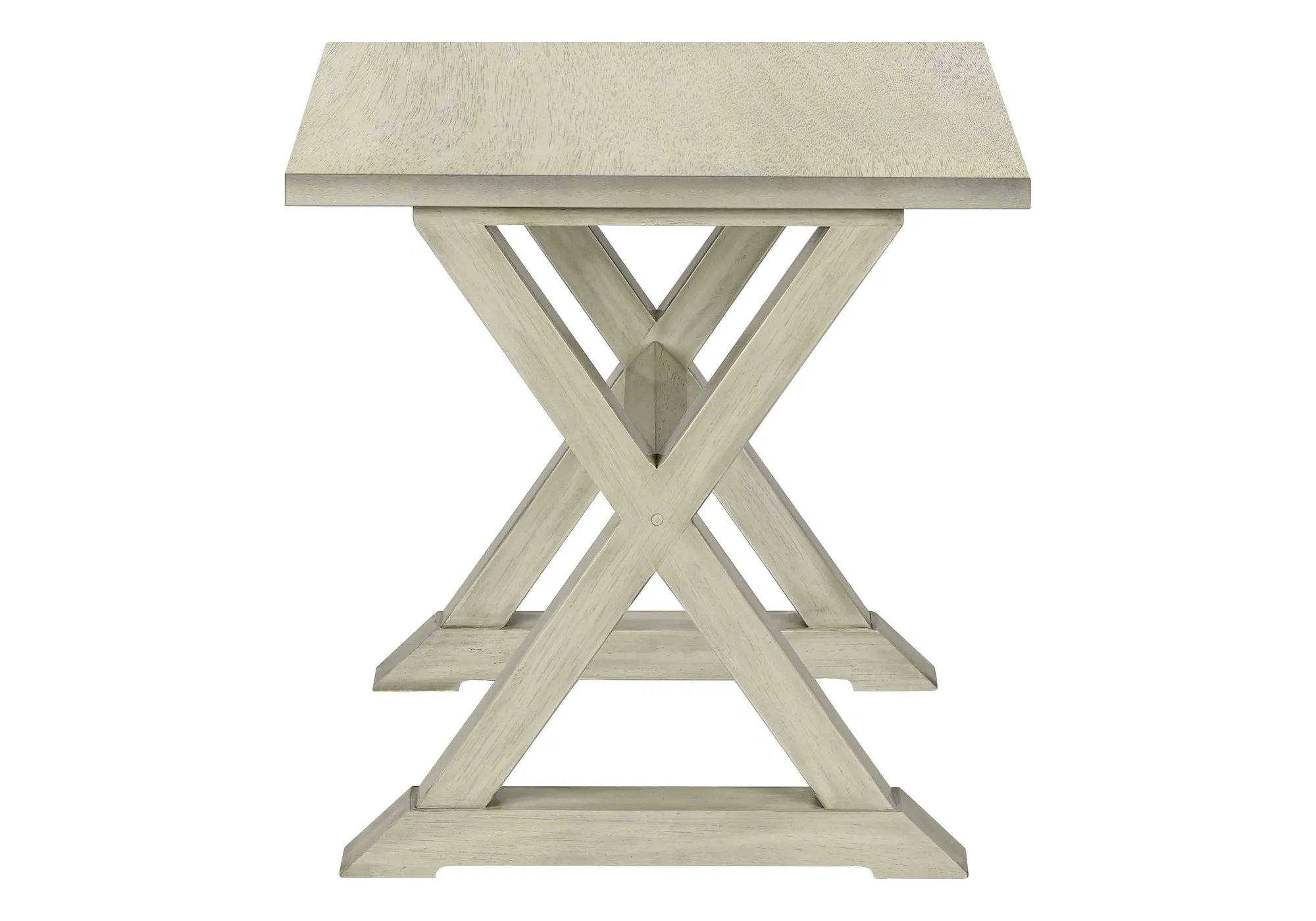 Elegance Square: Antique White Transitional Nightstand