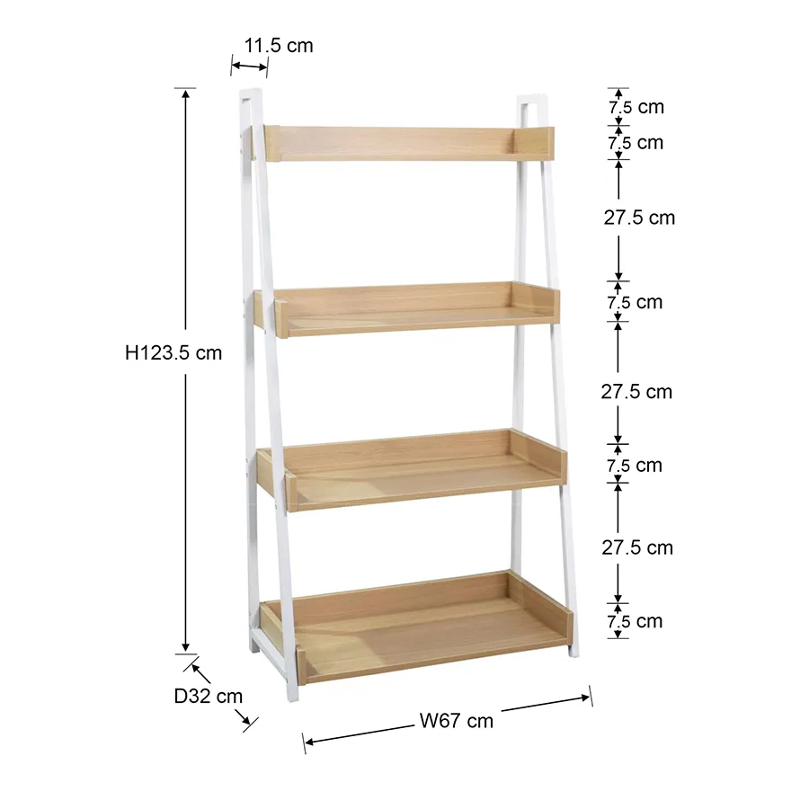 Elliana 4 Tier Bookshelves