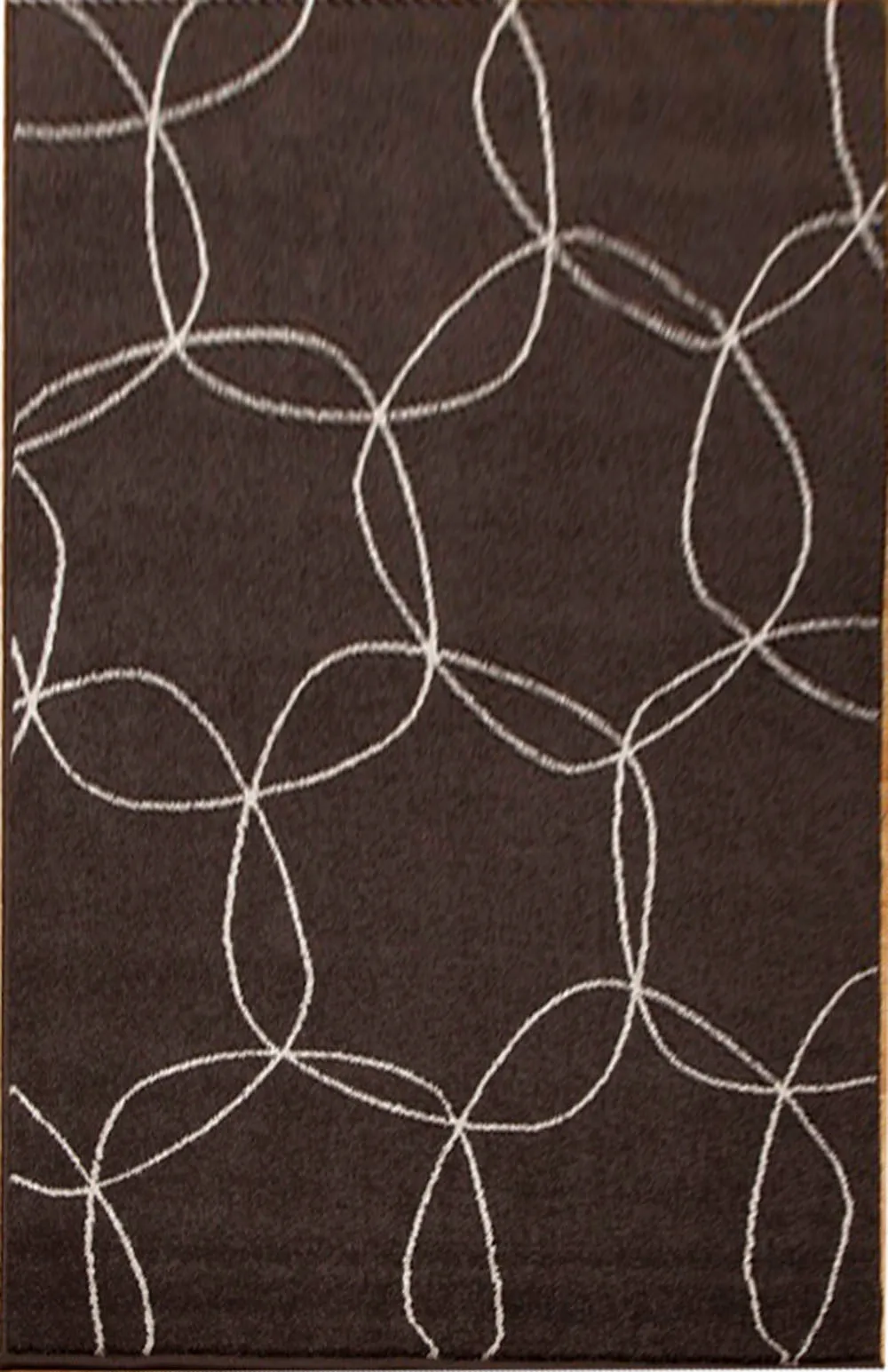 Eloise-Modern Patterned Rug-120x170 Dark Brown/Ivory