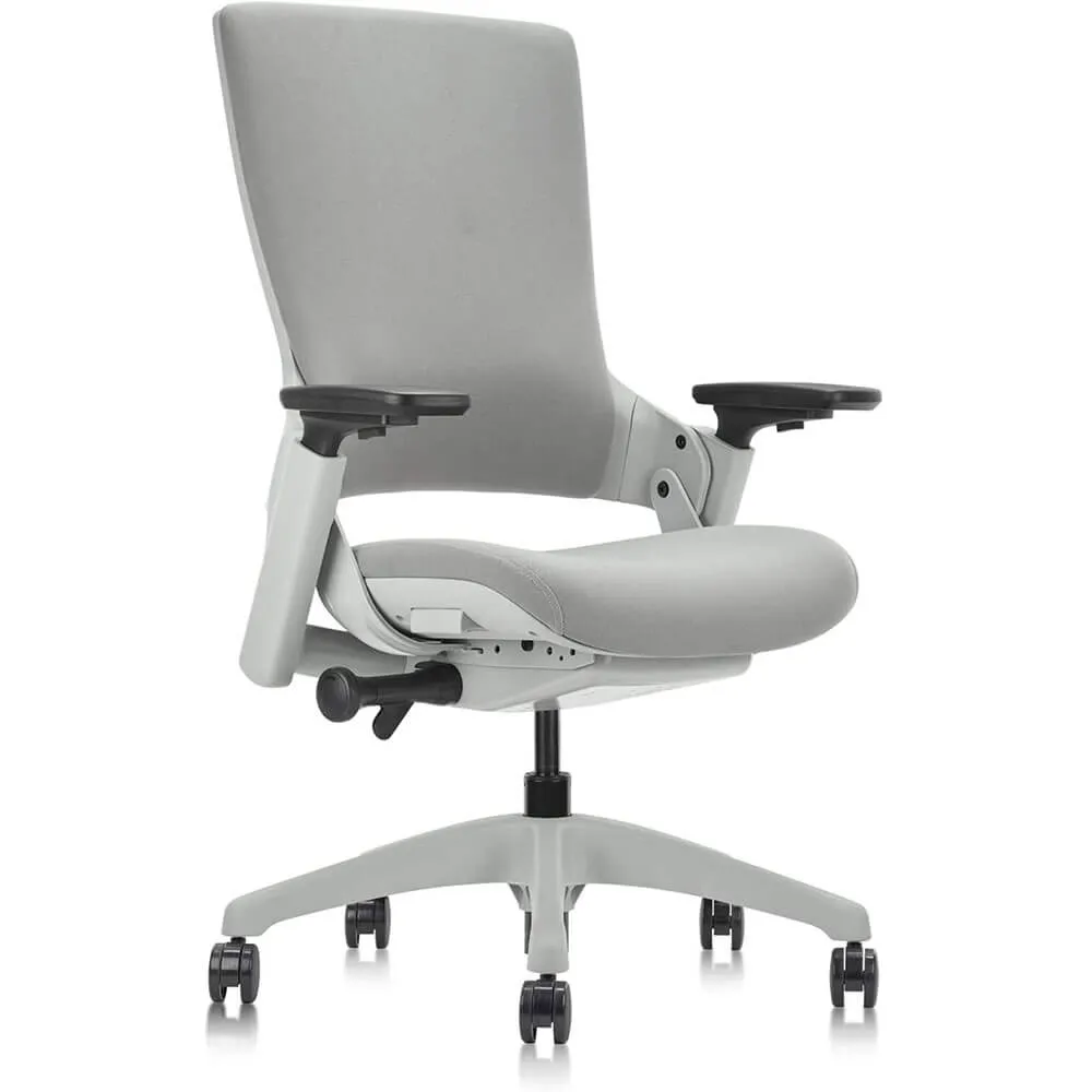 Ergonomic High Swivel Executive Home Office Chair Grey Fabric Back