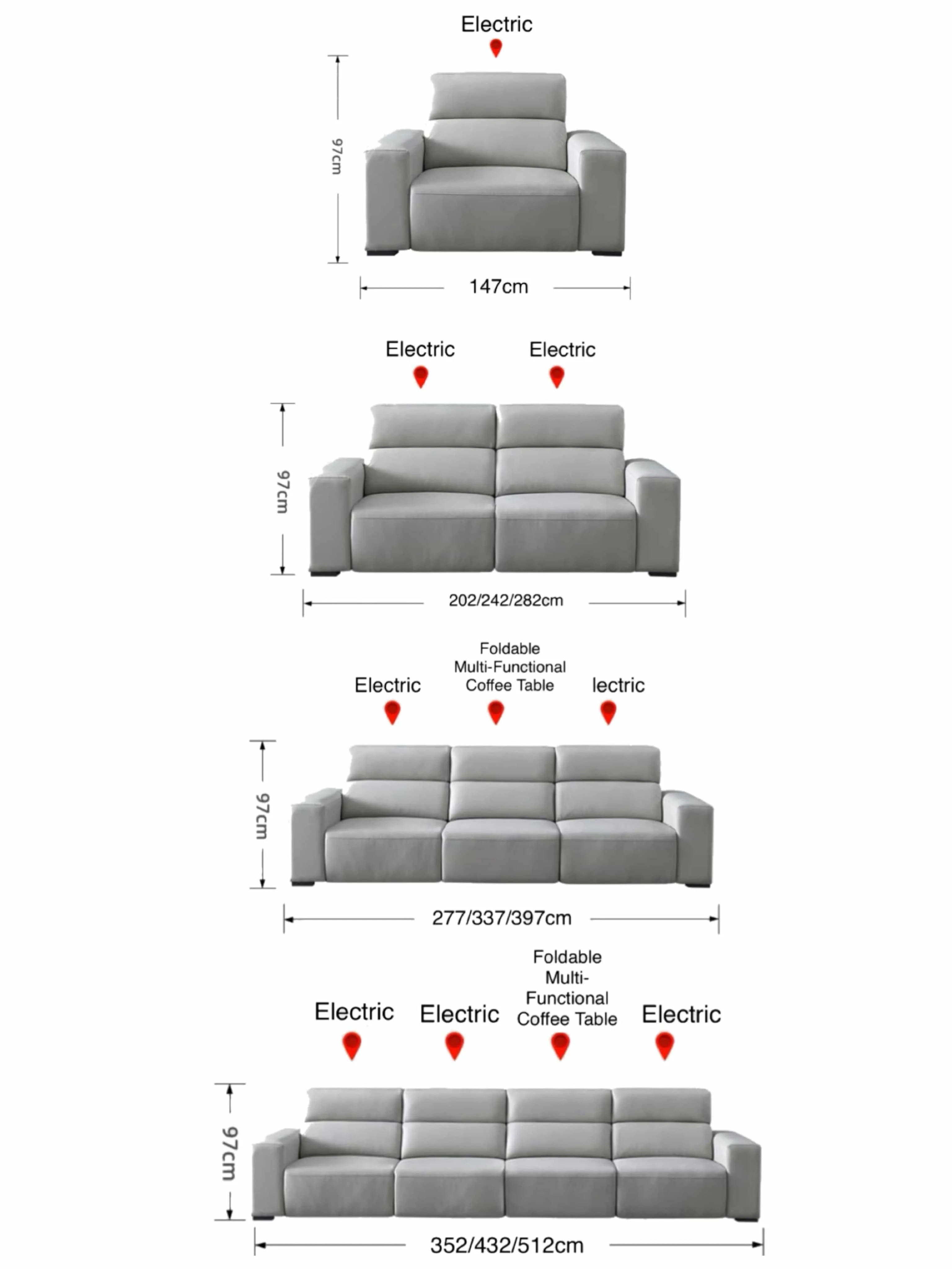 Eron Scratch Resistant Electric Sofa Bed