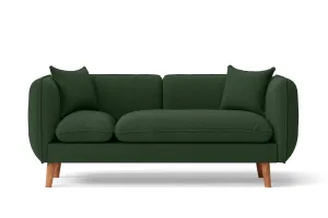 Florence 2 Seater Sofa Forest Green Linen Fabric