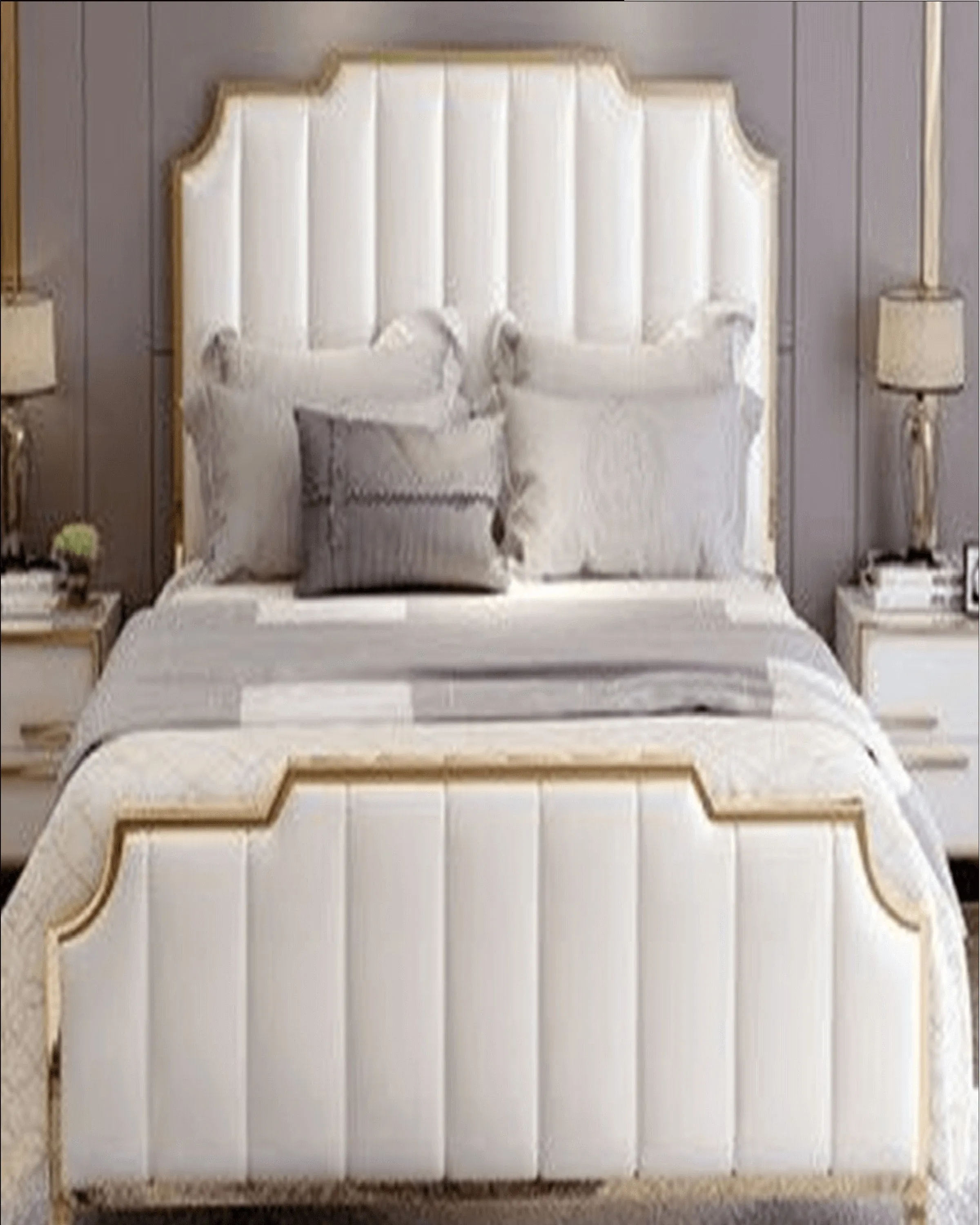 Freya White Modern King Bed