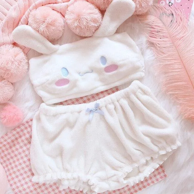 Fuzzy Kawaii Lingerie Sets