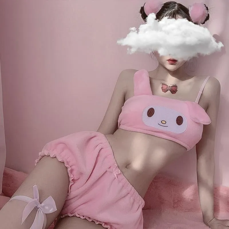 Fuzzy Kawaii Lingerie Sets