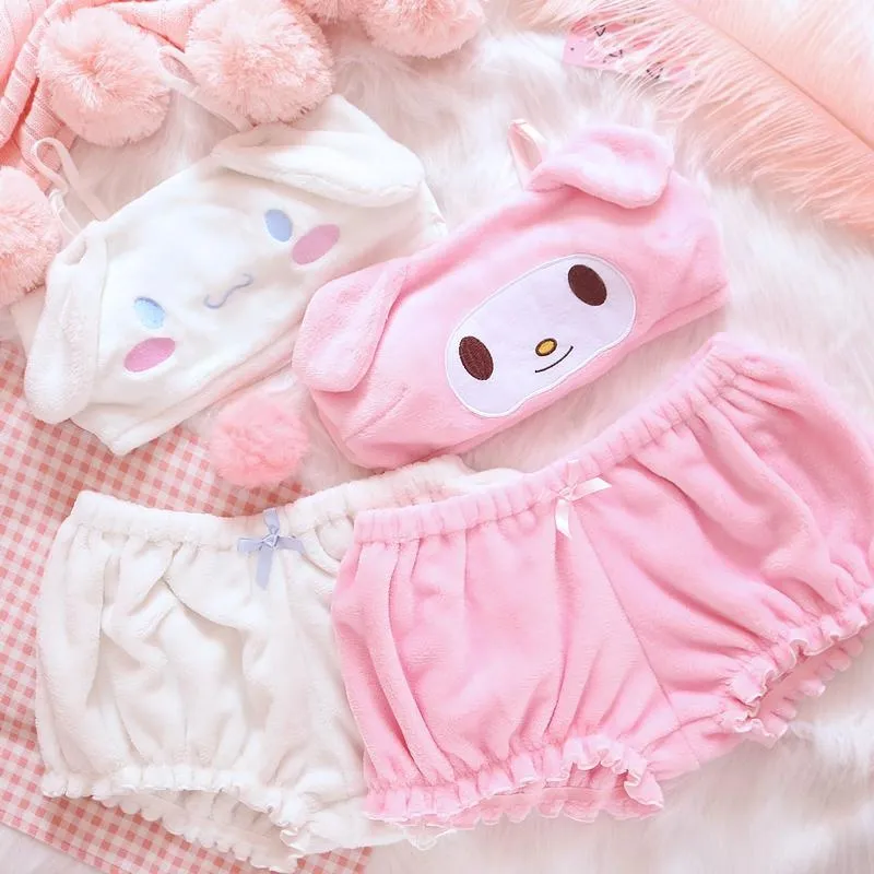 Fuzzy Kawaii Lingerie Sets