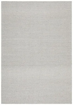 Gallery Felted Wool Grey and White Rug