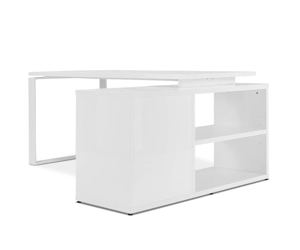 Gammel Desk With Reversible Return - White