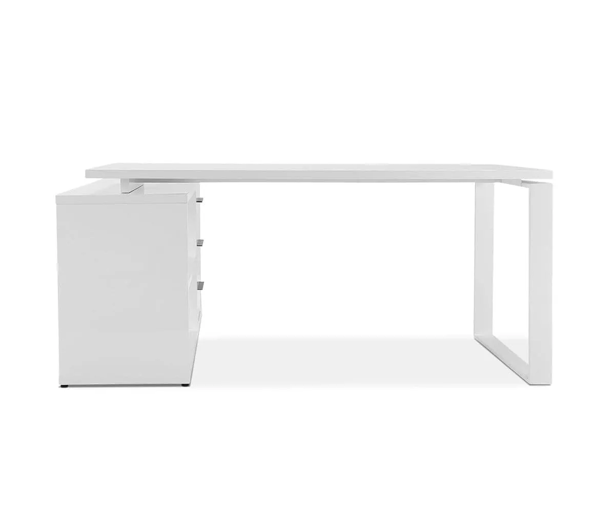 Gammel Desk With Reversible Return - White