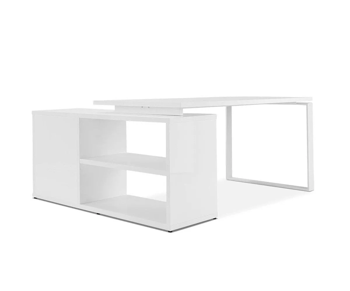 Gammel Desk With Reversible Return - White