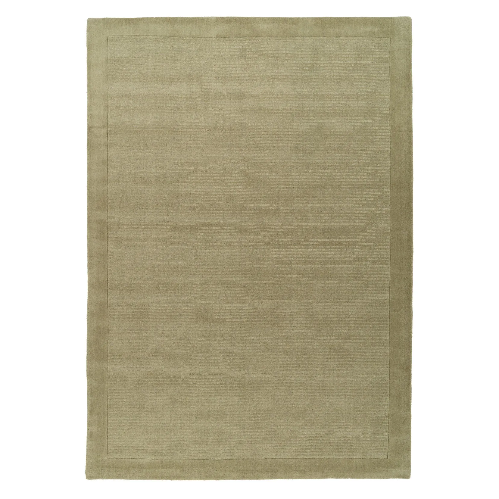 Green Bordered Wool Rug - Olann Green