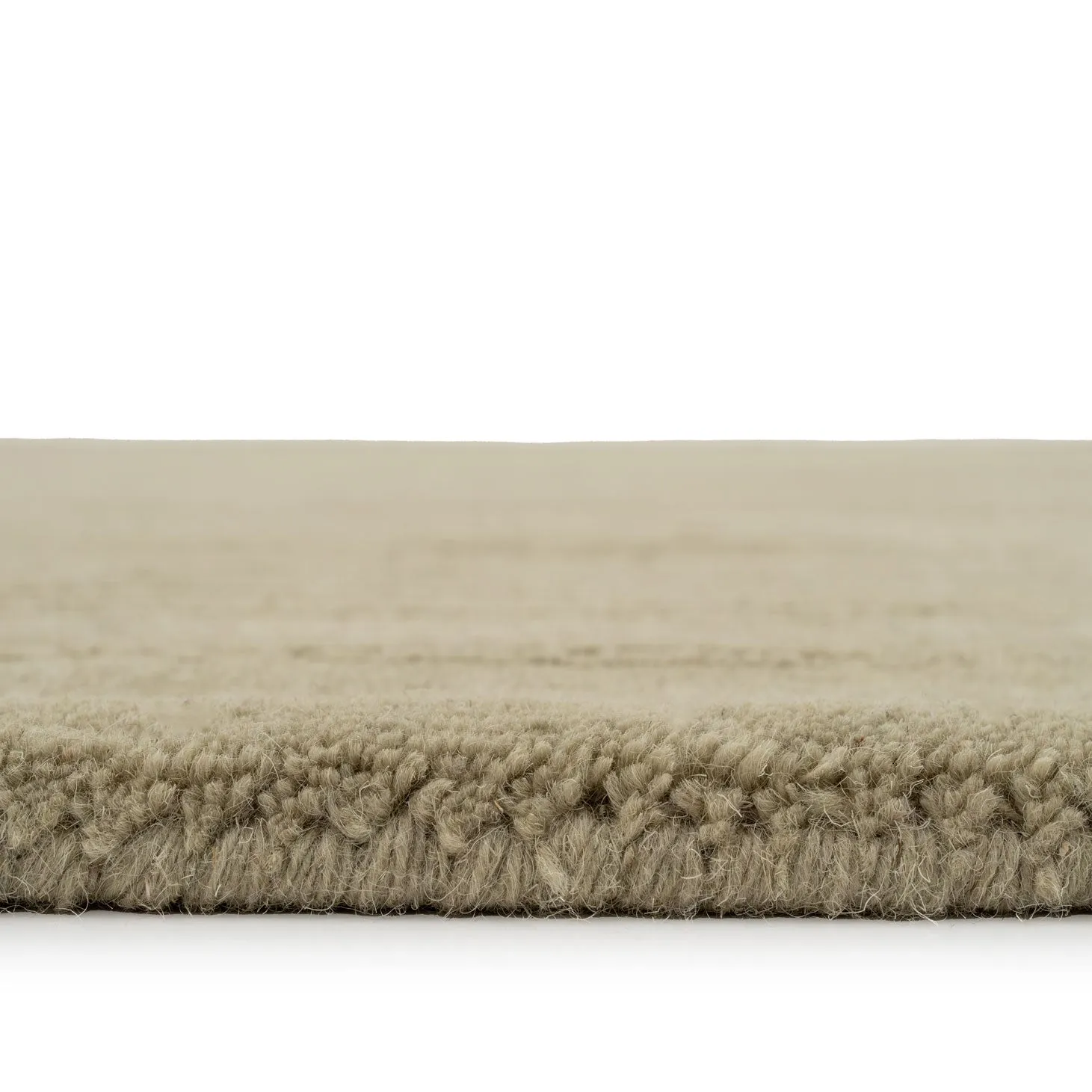 Green Bordered Wool Rug - Olann Green