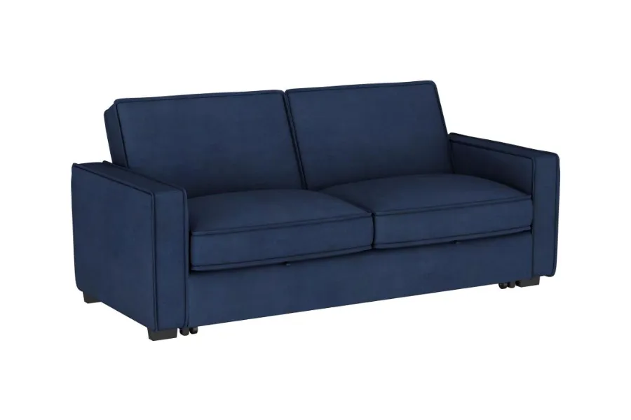 Gretchen Upholstered Convertible Sleeper Sofa Bed Navy Blue 360240