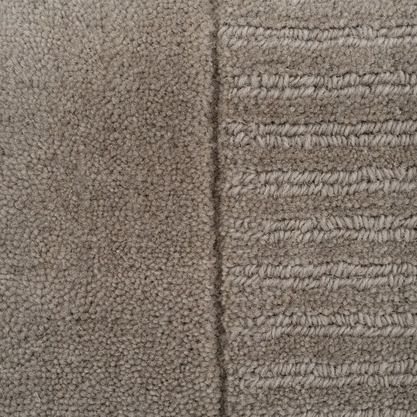 Grey Bordered Wool Rug - Olann Grey