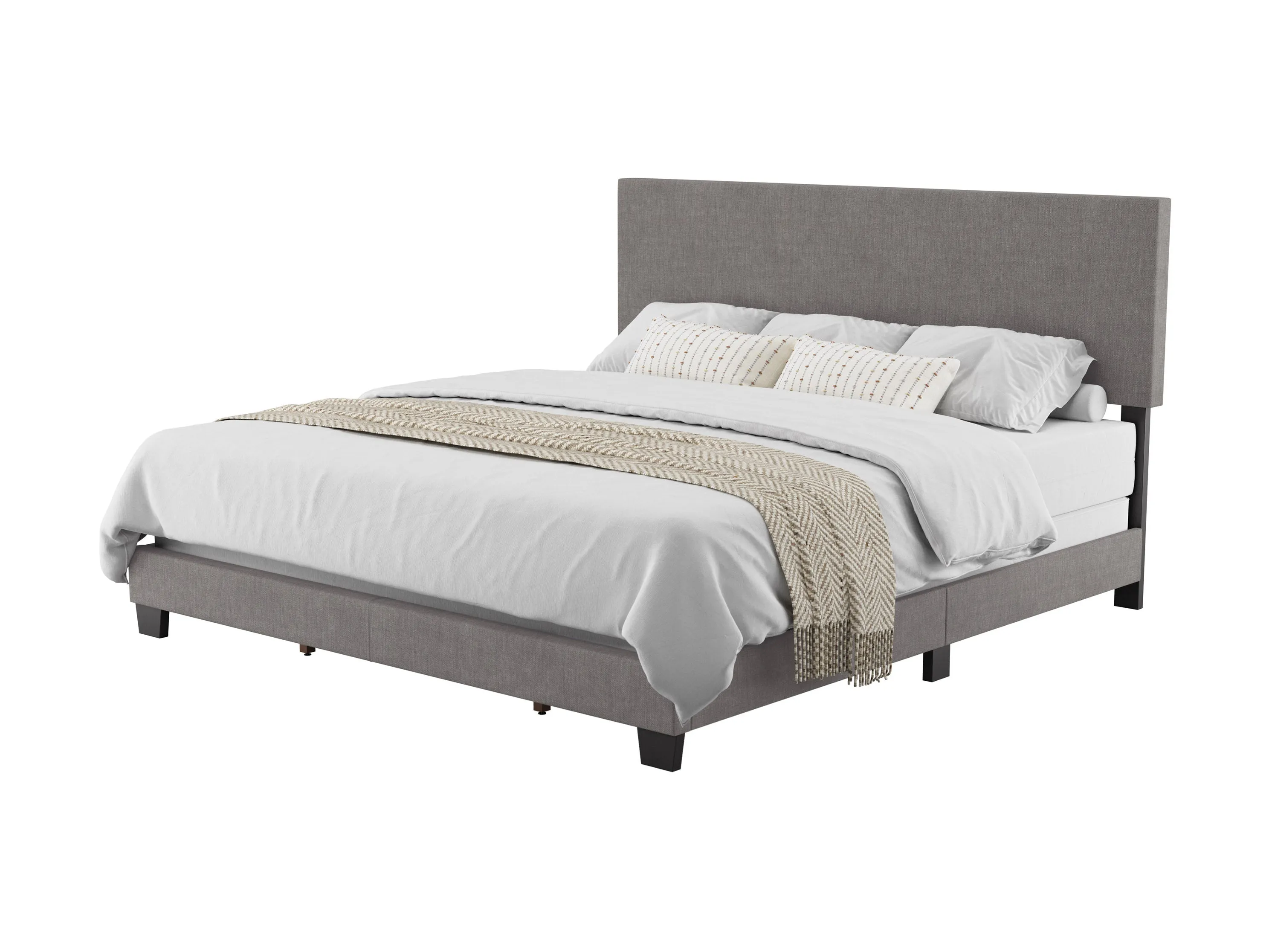 Grey Modern King Bed