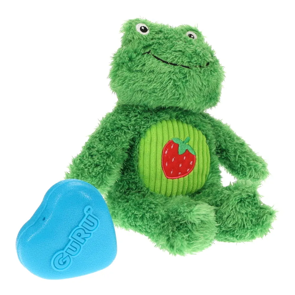 GURU Soft Scents Frog Plush Strawberry Scented Dog Toy Medium