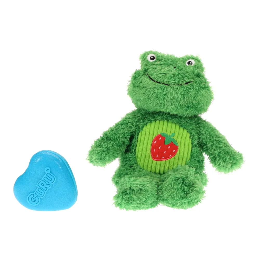 GURU Soft Scents Frog Plush Strawberry Scented Dog Toy Medium